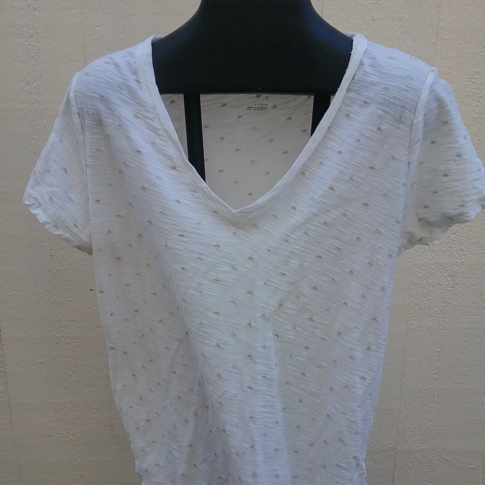 Gold and Silver Embellished Tee-Shirt